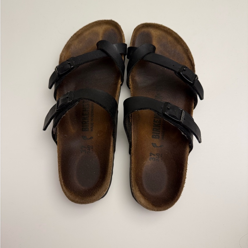 Birkenstock Mayari Black Leather Sandals
